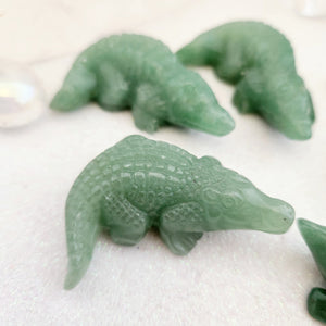 Green Aventurine Crocodile