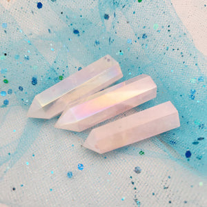 Rose Aura Quartz Polished Point