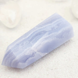 Blue Lace Agate Polished Point