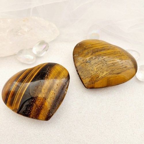 Gold Tiger's Eye Heart (assorted. approx. 6.2-6.9x7.7-8cm)