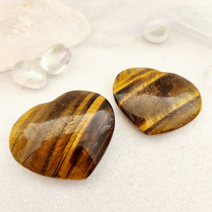Gold Tiger's Eye Crystal Heart Confidence, Clarity & Inner Strength
