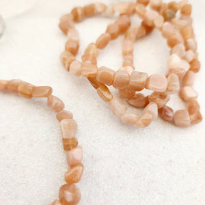 Peach Moonstone Nugget Bracelet