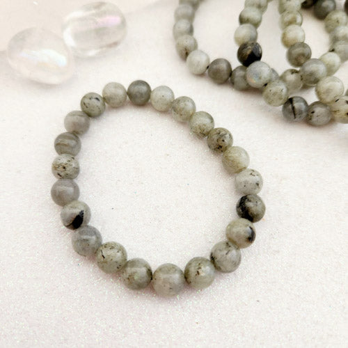 Labradorite Bracelet (assorted. approx. 8mm round beads)