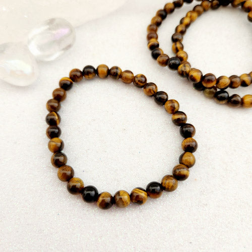 Gold Tiger's Eye Bracelet (assorted. approx. 6mm round beads)