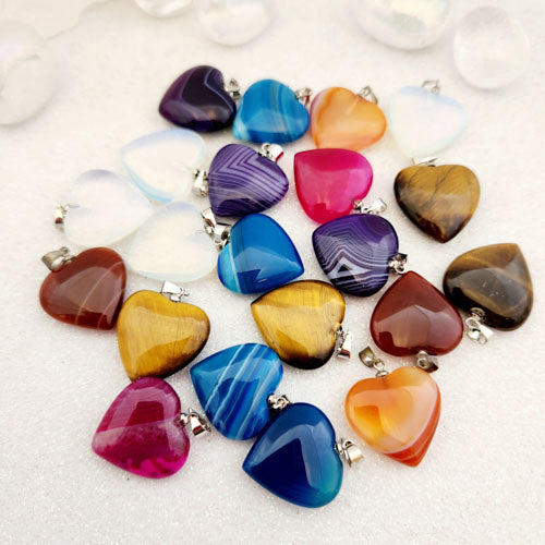 Crystal Heart Pendant (assorted crystals)