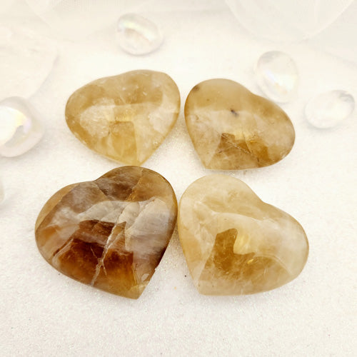 Natural Citrine Heart (assorted. approx. 4-5x5-5.6cm)