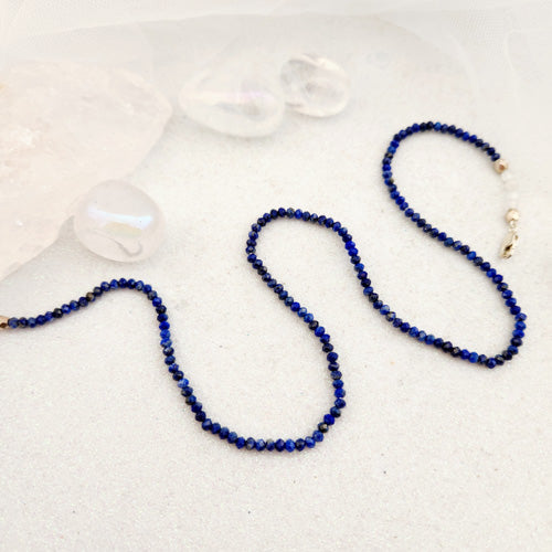 Lapis & Moonstone Necklace (handcrafted in Aotearoa New Zealand)