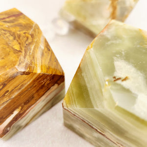 Banded Calcite aka Marble Onyx Balancing Cube