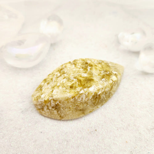 Gold Mica Oval Polished Cabochon (approx. 6.2x3.5cm)