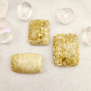 Gold Mica Rectangular Polished Cabochon