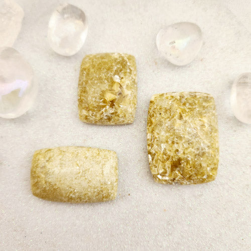Gold Mica Rectangular Polished Cabochon (assorted. approx. 3.5-4x2.5-3cm)