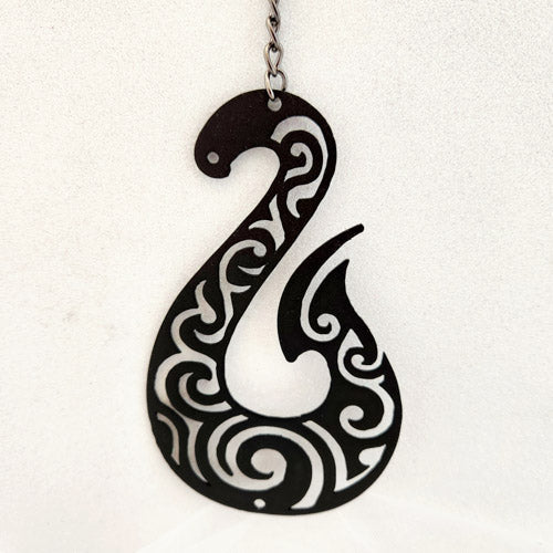 Fish Hook Wall Hanging (approx. 13 x 13cm)