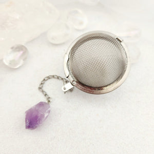 Tea Infuser with Amethyst Point 