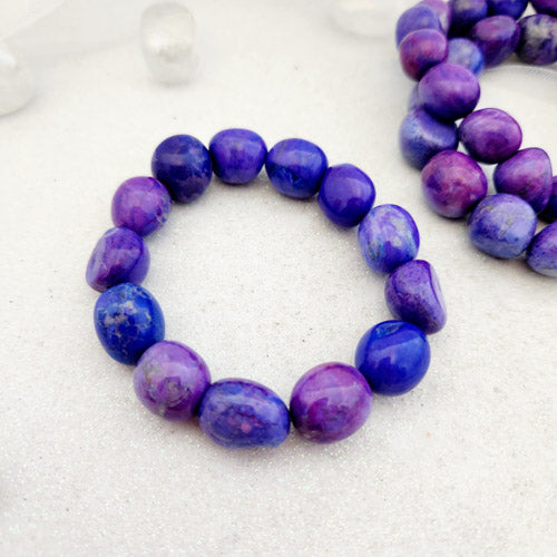 Purple Dyed Howlite Chunky Nugget Bracelet (assorted)