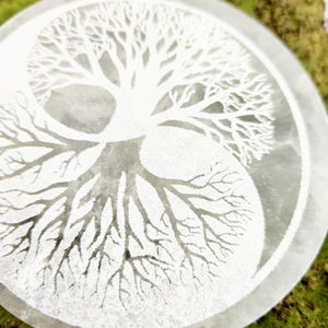 Selenite Tree of Life Charging Plate