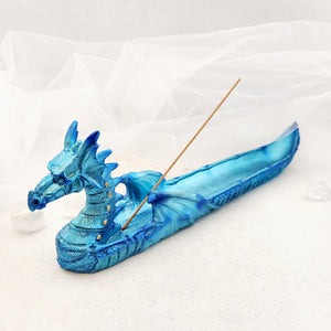 Blue Shimmery Dragon Incense Burner