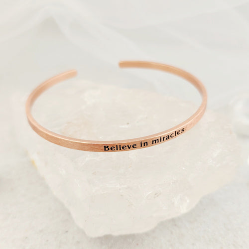 Believe in Miracles Bracelet (copper colour)