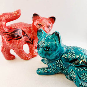 Turkish Ceramic Handmade Cat (assorted colours & designs)