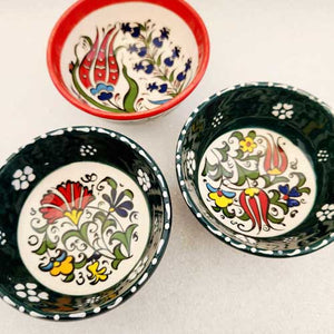 Turkish Ceramic Hand Painted Bowl with Tulips