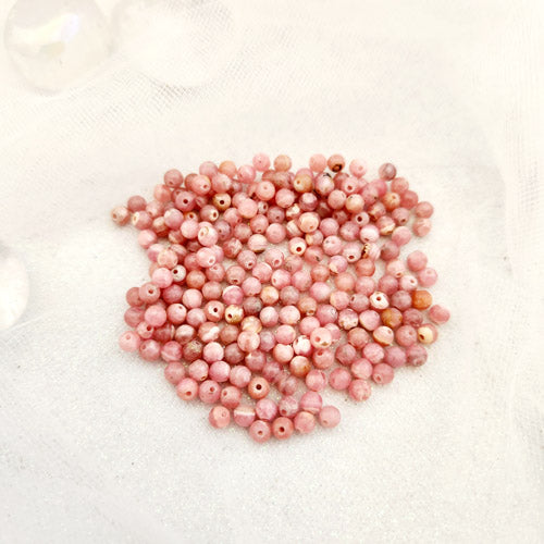 Rhodochrosite Bead (assorted. approx. 4mm. round)