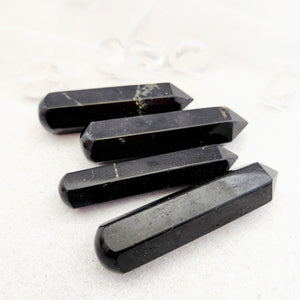 Black Tourmaline Faceted Wand