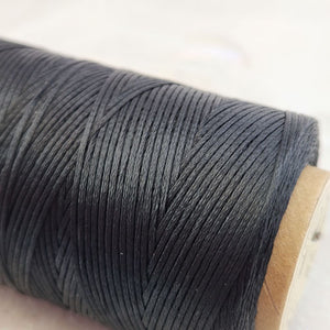 Black Waxed Polyester Macrame Cord Roll