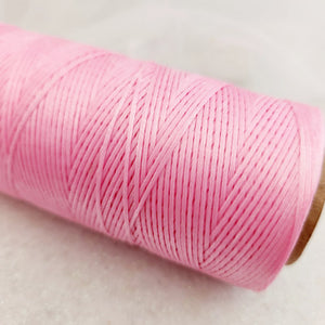 Pink Waxed Polyester Macrame Cord Roll