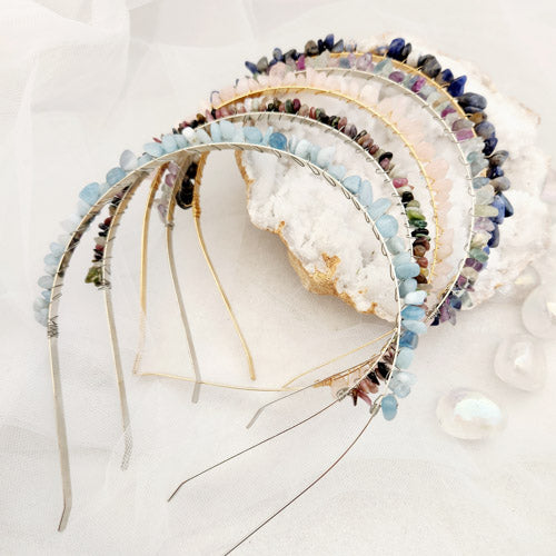 Crystal Hairband (assorted crystals & metal colours)