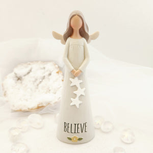 Believe Angel With Stars Figurine