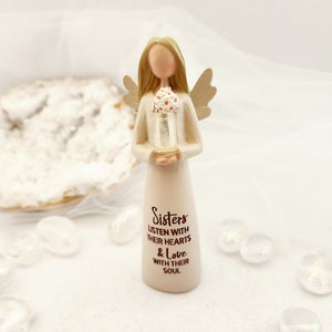 Sister's Listen With Their Hearts Angel Figurine