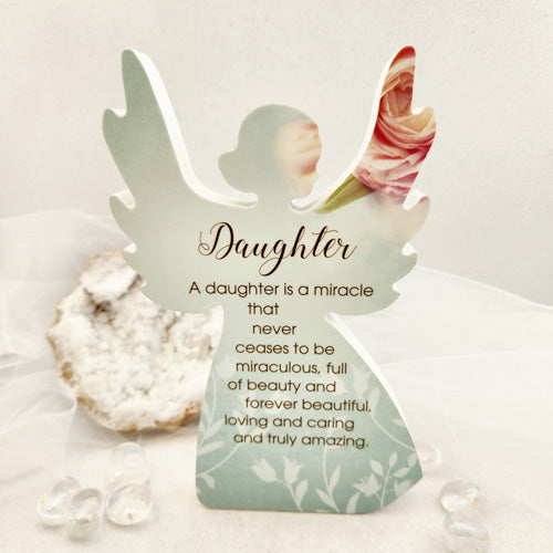 Daughter Is A Miracle Angel Plaque (approx. 21x14x2cm)