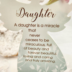 Daughter Is A Miracle Angel Plaque