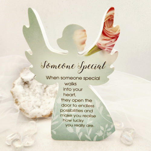 Someone Special Walks Into Your Heart Angel Plaque (approx. 21x14x2cm)