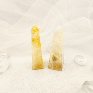 Golden Quartz Obelisk