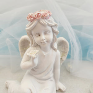 Cherub Angel with Rose Headband