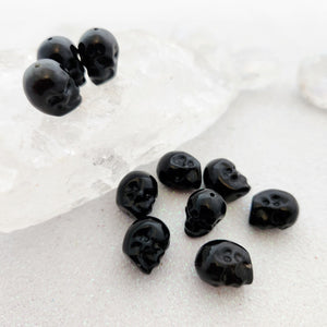 Black Obsidian Skull Bead