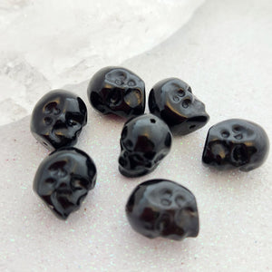 Black Obsidian Skull Bead
