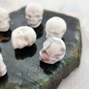 Howlite Skull Bead