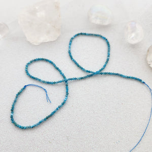 Blue Apatite Faceted Bead Strand