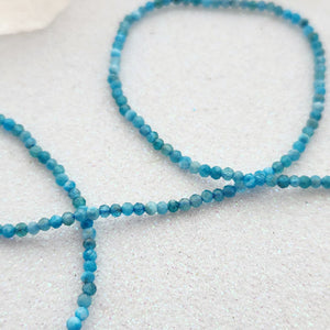 Blue Apatite Faceted Bead Strand