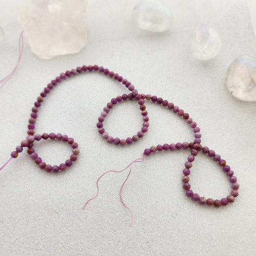 Lepidolite Faceted Bead Strand (approx. 135x3mm beads)