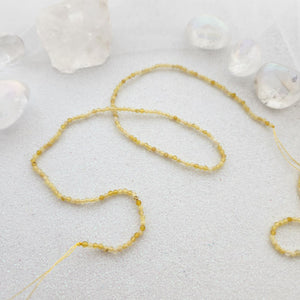 Yellow Opal Faceted Bead Strand