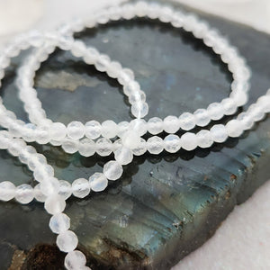 Rainbow Moonstone Faceted Bead Strand