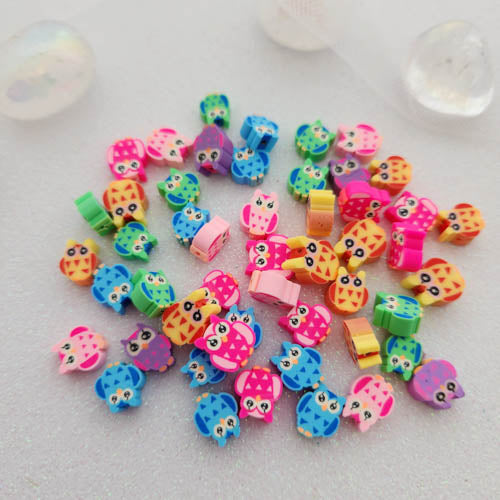 Owl Bead (polymer clay. assorted)