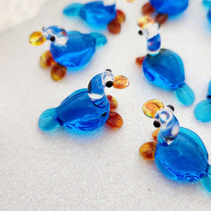 Glass Duck Ornament | Handmade Lampwork | Miniature Figurine