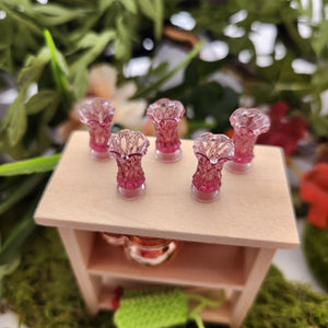Fairy Garden/Dolls House Tiny Pink Vase