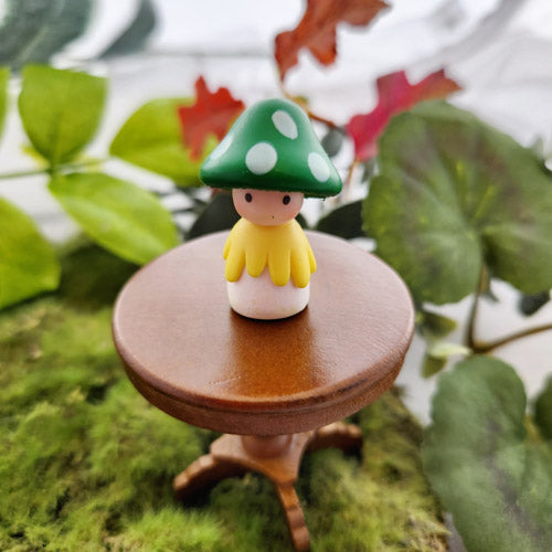 Green Hat Mushroom Pixie (approx. 3.5cm tall)