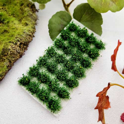 Fairy Garden/Doll House Set of Static Grass Tufts (assorted. approx. 1-1.5x1-1.5cm per tuft x 28 pieces)