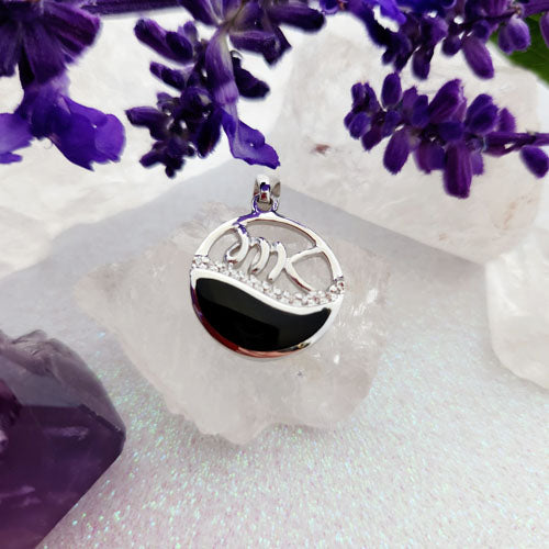 Black Onyx Pendant (sterling silver)