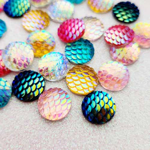 Mermaid Scales Cabochons for Crafting